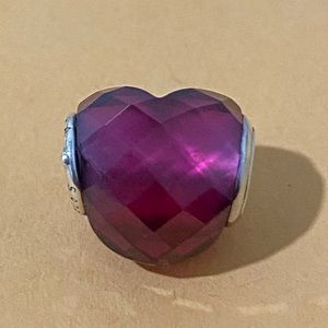 Pandora Fuchsia Pink Heart Charm , New never used.